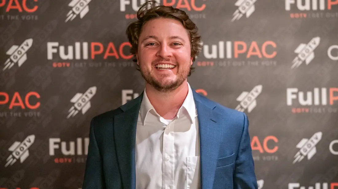 At the FullPAC backdrop