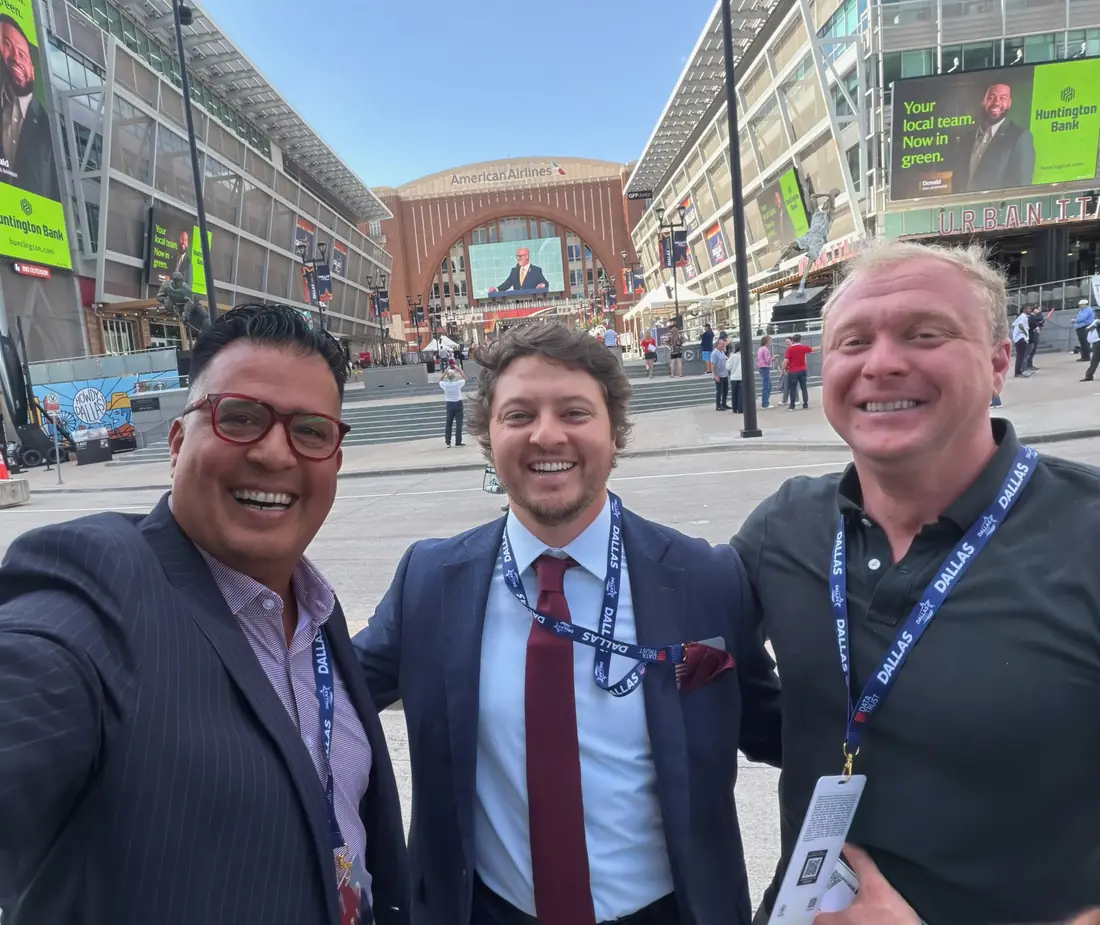 Outside the convention