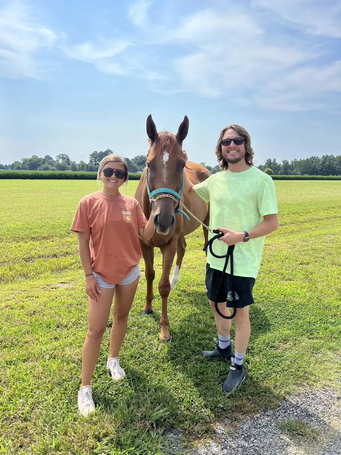 Out with a horse