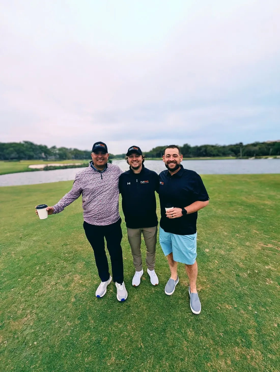 Golf at sunset